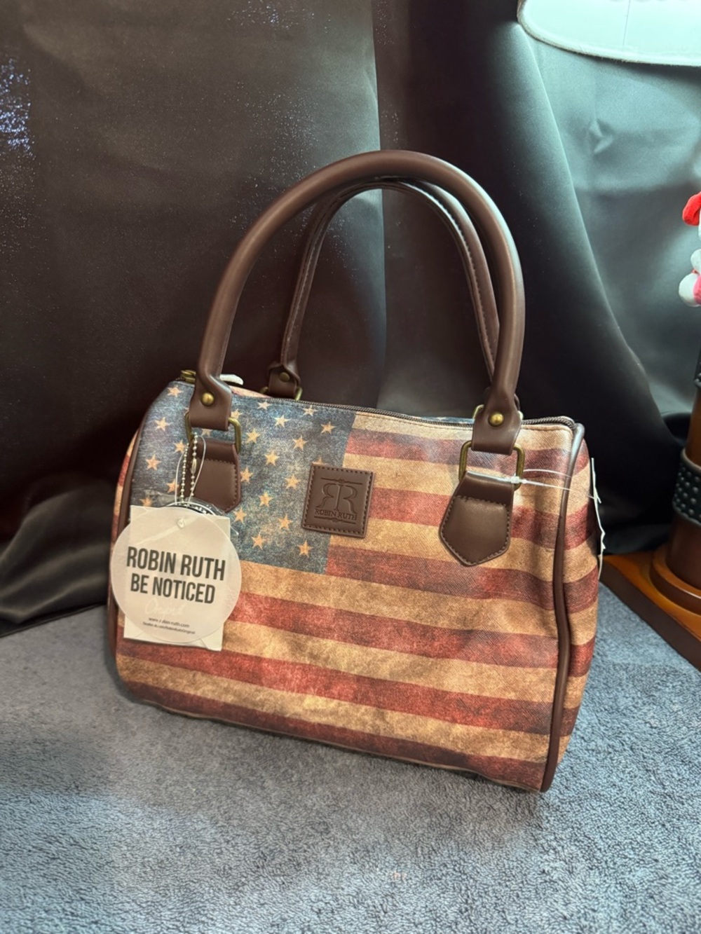 Robin Ruth Brown, Red and Blue American Flag Satchel